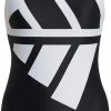 Adidas 3 Bars Swimsuit fitted Women, noir/blanc 1 Adidas 3 Bars Swimsuit fitted Women, noir/blanc -Natation Femme Soldes adidas 3 bars swimsuit fitted women black white 1 1