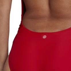 Adidas 3S Mid Suit Women, rouge -Natation Femme Soldes adidas 3s mid suit women vivid red white 3