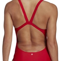 Adidas 3S Mid Suit Women, rouge -Natation Femme Soldes adidas 3s mid suit women vivid red white 5