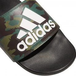 Adidas Adilette Comfort Slides, noir/vert -Natation Femme Soldes adidas adilette comfort slides core black core black footwear white 5