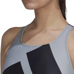 Adidas B Bars Bikini Women, gris/noir -Natation Femme Soldes adidas b bars bikini women black halo silver 3