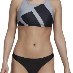 Adidas B Bars Bikini Women, gris/noir -Natation Femme Soldes adidas b bars bikini women black halo silver 4