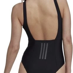Adidas Iconisea 3S S Swimsuit Women, bleu -Natation Femme Soldes adidas iconisea 3s s swimsuit women black 5 1