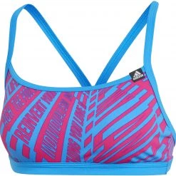 Adidas Pro AOP Haut de maillot de bain 2 pièces Femme, bleu/rose
