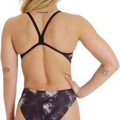 Arena Allover Challenge Back One Piece Swimsuit Women, bleu -Natation Femme Soldes arena allover challenge back one piece swimsuit women black black multi 4