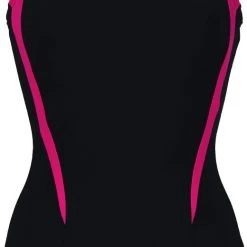 Arena Bodylift Lola U Back Panel One Piece Swimsuit Women, noir/rose