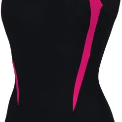 Arena Bodylift Lola U Back Panel One Piece Swimsuit Women, noir/rose -Natation Femme Soldes arena bodylift lola u back panel one piece swimsuit women black rose violet 3