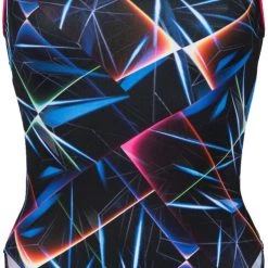 Arena Challenge Back Allover One Piece Swimsuit Women, noir/Multicolore