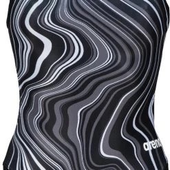 Arena Challenge Back Marbled One Piece Swimsuit Women, bleu/rouge