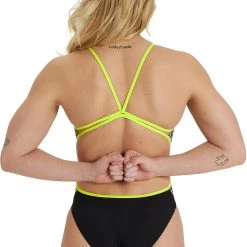 Arena Crazy Arena Placement Lace Back Swimsuit Women, noir/Multicolore 11 Arena Crazy Arena Placement Lace Back Swimsuit Women, noir/Multicolore -Natation Femme Soldes arena crazy arena placement lace back swimsuit women black soft green 4