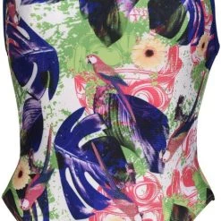 Arena Crazy Cross Back Allover One Piece Swimsuit Women, Multicolore