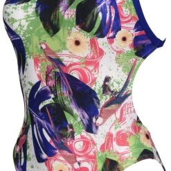Arena Crazy Cross Back Allover One Piece Swimsuit Women, Multicolore 12 Arena Crazy Cross Back Allover One Piece Swimsuit Women, Multicolore -Natation Femme Soldes arena crazy cross back allover one piece swimsuit women neon blue multi 5