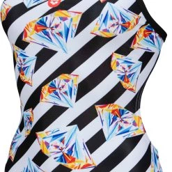 Arena Crazy Diamond Challenge Back Swimsuit Women, Multicolore 10 Arena Crazy Diamond Challenge Back Swimsuit Women, Multicolore -Natation Femme Soldes arena crazy diamond challenge back swimsuit women black white multi 3