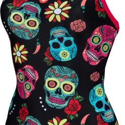 Arena Crazy Skulls Carnival Light Drop Back Swimsuit Women, noir/Multicolore 10 Arena Crazy Skulls Carnival Light Drop Back Swimsuit Women, noir/Multicolore -Natation Femme Soldes arena crazy skulls carnival light drop back swimsuit women freak rose black multi 3