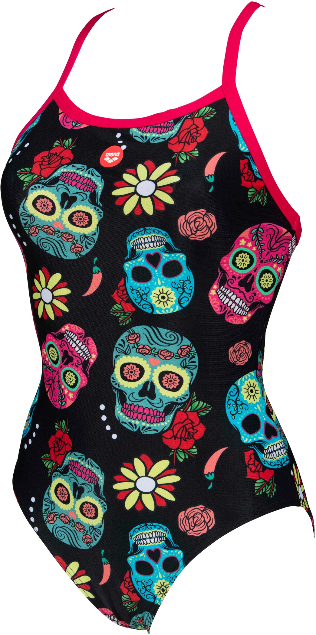 Arena Crazy Skulls Carnival Light Drop Back Swimsuit Women, noir/Multicolore 5 Arena Crazy Skulls Carnival Light Drop Back Swimsuit Women, noir/Multicolore – Image 3