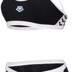 Arena Cross Back Solid Bikini Women, noir/blanc -Natation Femme Soldes arena cross back solid bikini women black white 5
