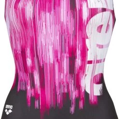 Arena Drawing Swim Pro Back Maillot de bain une pièce Femme, noir/rose -Natation Femme Soldes arena drawing swim pro back one piece swimsuit women black freak rose 3