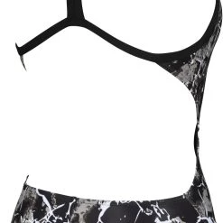 Arena Earth Texture Challenge Back Swimsuit Women, noir/gris -Natation Femme Soldes arena earth texture challenge back swimsuit women black black multi 4 1
