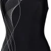 Arena Gliding Pro Back One Piece Swimsuit LB Women, noir 1 Arena Gliding Pro Back One Piece Swimsuit LB Women, noir -Natation Femme Soldes arena gliding pro back one piece swimsuit lb women black white 1
