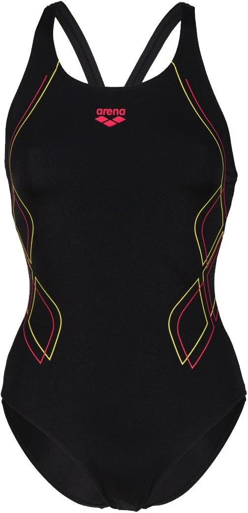 Arena Graphic V Back One Piece Swimsuit Women, noir 3 Arena Graphic V Back One Piece Swimsuit Women, noir