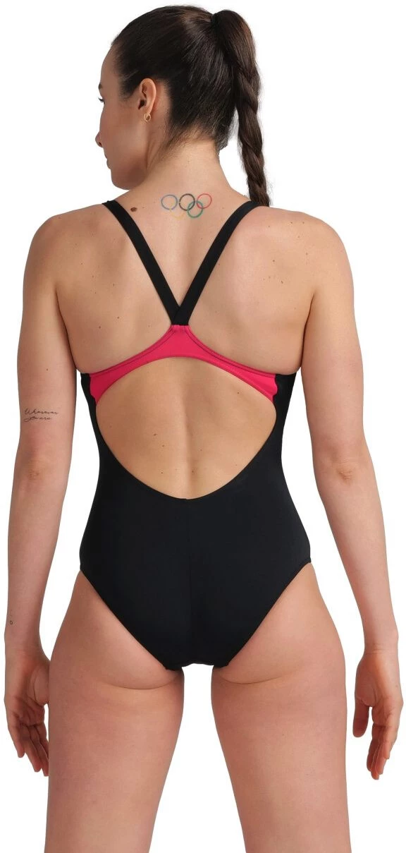 Arena Graphic V Back One Piece Swimsuit Women, noir 8 Arena Graphic V Back One Piece Swimsuit Women, noir – Image 6