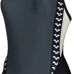 Arena Icons Fast Back Panel One Piece Swimsuit Women, noir -Natation Femme Soldes arena icons fast back panel one piece swimsuit women asphalt black white black 3