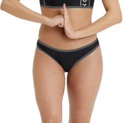 Arena Icons Logo Bandeau Bikini Women, noir -Natation Femme Soldes arena icons logo bandeau bikini women black asphalt 5