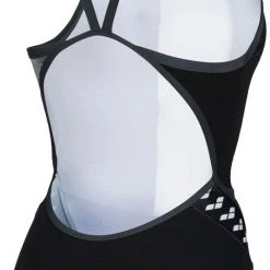 Arena Icons Super Fly Back Panel One Piece Swimsuit Women, noir/blanc -Natation Femme Soldes arena icons super fly back panel one piece swimsuit women black asphalt ardesia 4