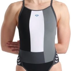 Arena Icons Super Fly Back Panel One Piece Swimsuit Women, noir/blanc -Natation Femme Soldes arena icons super fly back panel one piece swimsuit women black asphalt ardesia 5