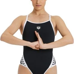 Arena Icons Super Fly Back Solid One Piece Swimsuit Women, noir -Natation Femme Soldes arena icons super fly back solid one piece swimsuit women black white 3 1