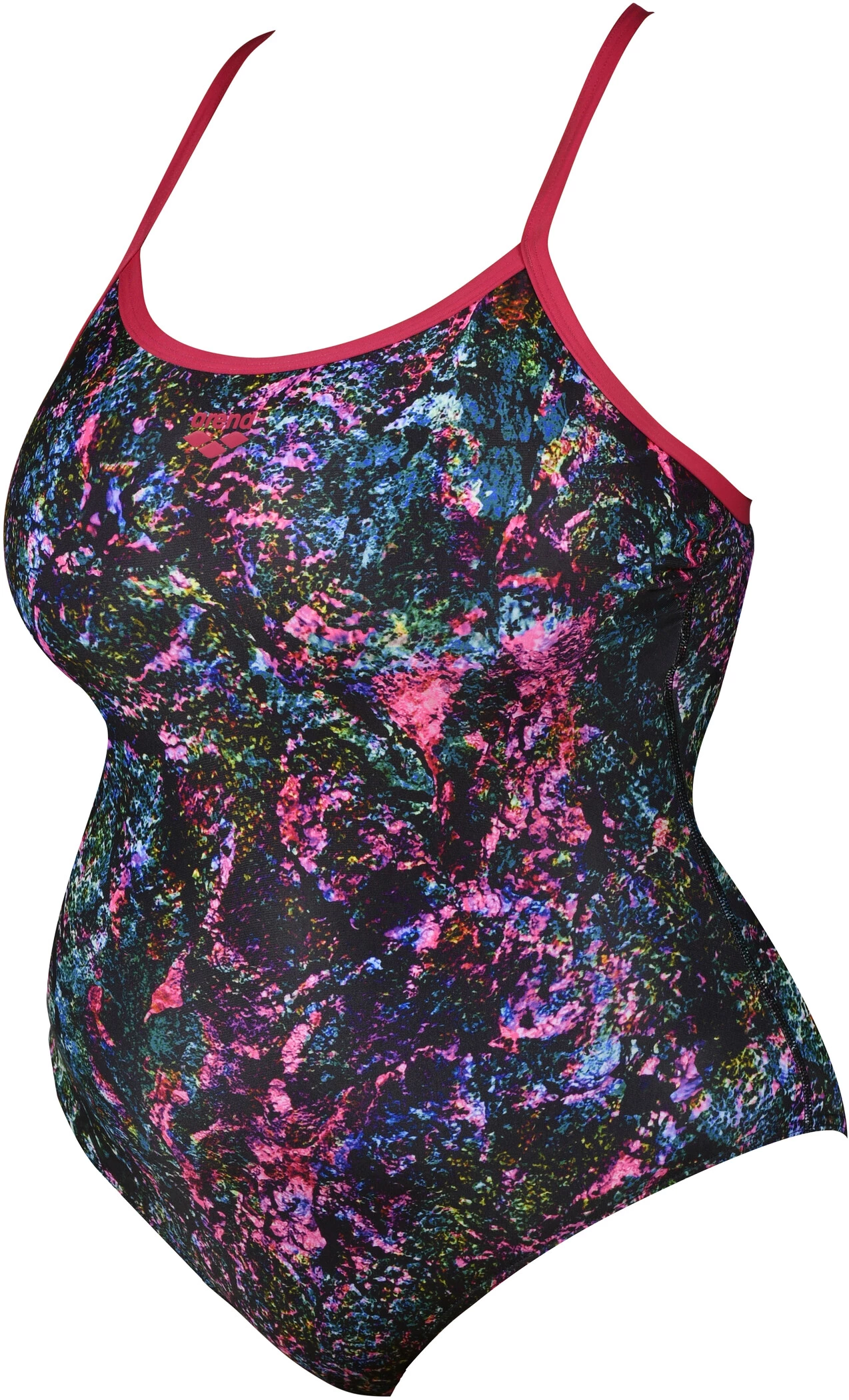 Arena Mountains Texture Light Drop Back Swimsuit Plus Women, noir/Multicolore 5 Arena Mountains Texture Light Drop Back Swimsuit Plus Women, noir/Multicolore – Image 3