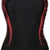 Arena Pro Back Graphic One Piece Swimsuit Women, noir/rouge -Natation Femme Soldes arena pro back graphic one piece swimsuit women black fluo red 1