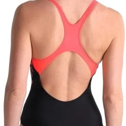 Arena Pro Back Graphic One Piece Swimsuit Women, bleu/rose -Natation Femme Soldes arena pro back graphic one piece swimsuit women black fluo red 6 3