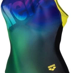 Arena Pro Back Placement One Piece Swimsuit LB Women, bleu/orange