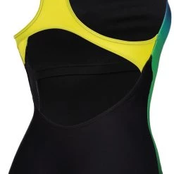 Arena Pro Back Placement One Piece Swimsuit LB Women, vert/Multicolore -Natation Femme Soldes arena pro back placement one piece swimsuit lb women black soft green multi 2 1