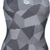 Arena Striped Geo Pro Back One Piece Swimsuit Women, Multicolore -Natation Femme Soldes arena striped geo pro back one piece swimsuit women black multi 1