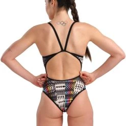 Arena Super Fly Back Allover One Piece Swimsuit Women, Multicolore -Natation Femme Soldes arena super fly back allover one piece swimsuit women black multi 6