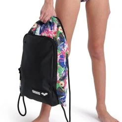 Arena Team Sack Allover, noir/Multicolore -Natation Femme Soldes arena team sack allover crazy fantasy skull 5 1