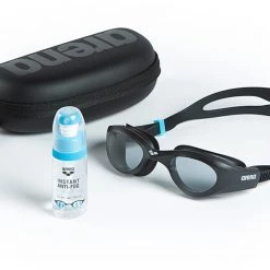 Arena The One Bundle Goggles, Case,Cleaner, noir