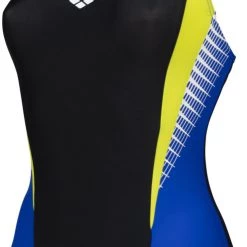 Arena Threefold V Back One Piece Swimsuit Women, noir/gris -Natation Femme Soldes arena threefold v back one piece swimsuit women black neon blue soft green 3 1