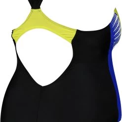 Arena Threefold V Back Swimsuit Plus Women, noir/gris -Natation Femme Soldes arena threefold v back swimsuit plus women black neon blue soft green 4