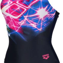 Arena V Back Placement One Piece Swimsuit Women, noir/Multicolore -Natation Femme Soldes arena v back placement one piece swimsuit women navy freak rose 2