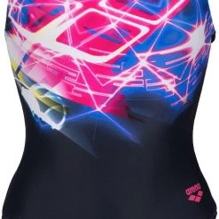 Arena V Back Placement One Piece Swimsuit Women, noir/Multicolore -Natation Femme Soldes arena v back placement one piece swimsuit women navy freak rose 4