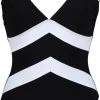 Arena Vera Wing Back One Piece Swimsuit C-Cup Women, noir/blanc -Natation Femme Soldes arena vera wing back one piece swimsuit c cup women black white 1