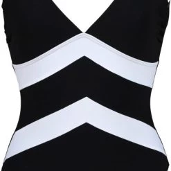 Arena Vera Wing Back One Piece Swimsuit C-Cup Women, noir/blanc