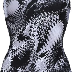 Arena Zora U Back Swimsuit D Cup Women, noir/blanc