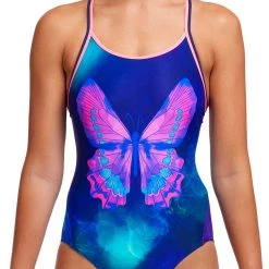 Funkita Diamond Back One Piece Swimsuit Women, rose -Natation Femme Soldes funkita diamond back one piece swimsuit women fly baby 2 4