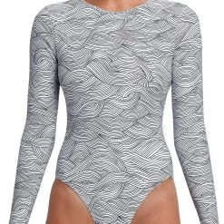 Funkita Long Shot One Piece Swimsuit Women, blanc/noir