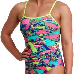 Funkita Single Strap One Piece Swimsuit Women, Multicolore