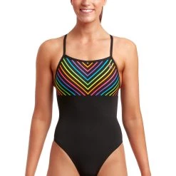 Funkita Single Strength One Piece Swimsuit Women, vert/bleu -Natation Femme Soldes funkita single strength one piece swimsuit women bright lights 2 4